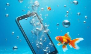 smartphone caduto in acqua