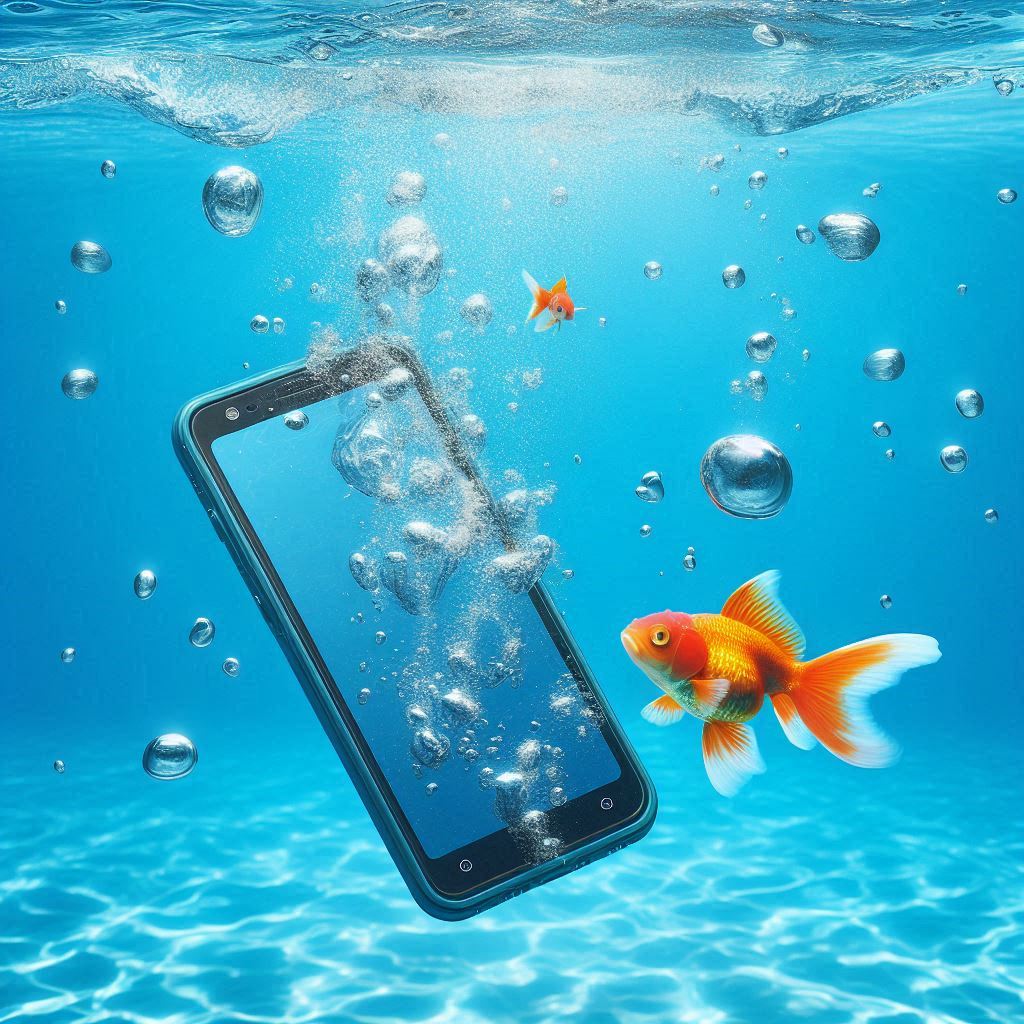 smartphone caduto in acqua